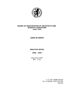BOARD OF REGISTRATION OF ARCHITECTS AND QUANTITY