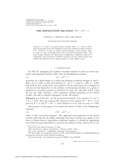 THE DIOPHANTINE EQUATION b X 4