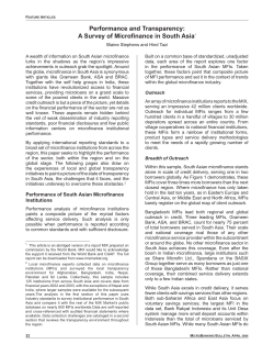 Performance and Transparency South Asia