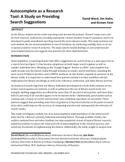 Autocomplete as a Research Tool