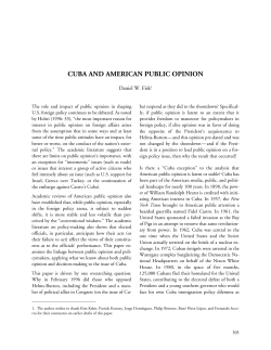 cuba and american public opinion - Association for the Study of the