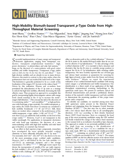 High-Mobility Bismuth-based Transparent p