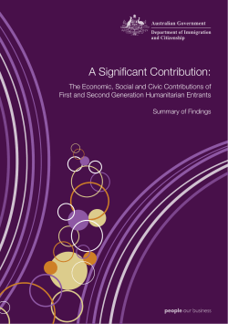 A Significant Contribution - Department of Social Services