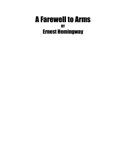 A Farewell to Arms, by Ernest Hemingway