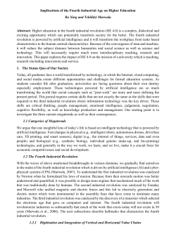 Implications of the Fourth Industrial Age on