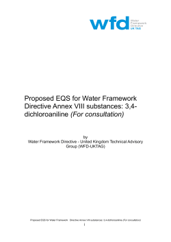 3,4-dichloroaniline - Water Framework Directive