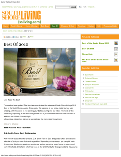 Best of the South Shore 2010