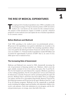 THE RISE OF MEDICAL EXPENDITURES