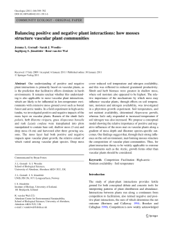 Balancing positive and negative plant interactions: how mosses
