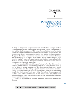 Chapter 7 Poisson`s and Laplace`s Equations