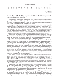 The Cambridge Companion to the Hellenistic World