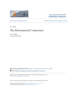 The Informational Component - ScholarlyCommons