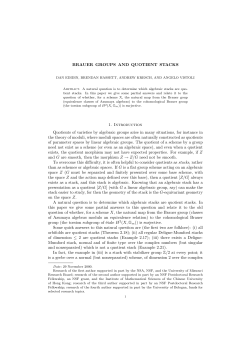 BRAUER GROUPS AND QUOTIENT STACKS 1. Introduction