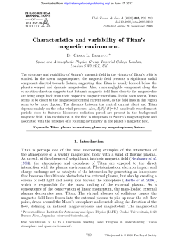 Characteristics and variability of Titan`s magnetic environment