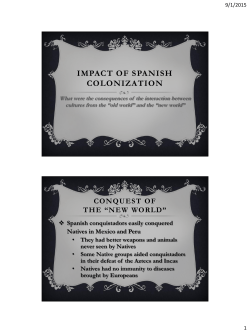 impact of spanish colonization