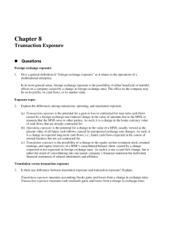 Chapter 8 Transaction Exposure