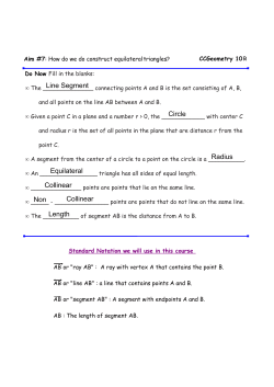 Line Segment Circle Radius Equilateral Collinear Non Collinear