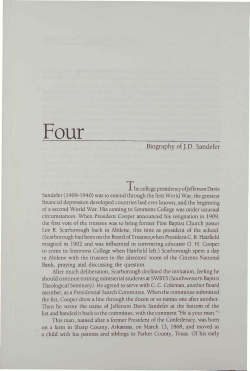 Biography of JD Sandefer - Hardin