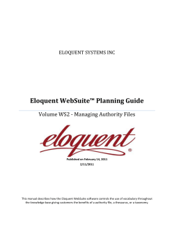 Managing Authority Files (9 page PDF)