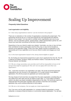 Scaling Up Improvement - The Health Foundation