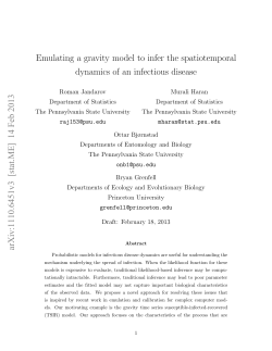 Emulating a gravity model to infer the spatiotemporal dynamics of an