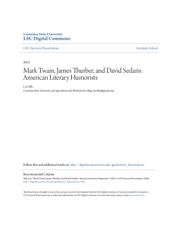 Mark Twain, James Thurber, and David Sedaris: American Literary