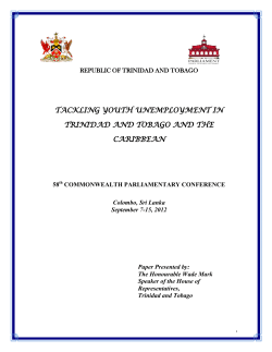 tackling youth unemployment in trinidad and tobago