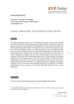 legal language: the passive voice myth
