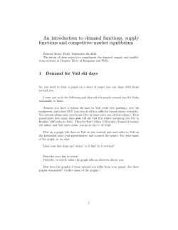 An introduction to demand functions, supply functions