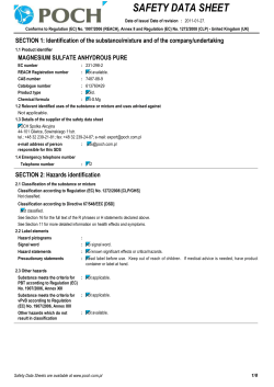 safety data sheet