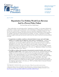 Repatriation Tax - Center on Budget and Policy Priorities
