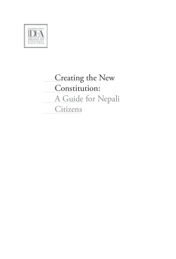 Creating the New Constitution: A Guide for Nepali Citizens