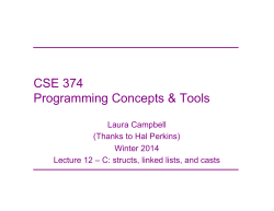C structs, linked lists