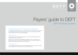 Payers` guide to DEFT - Small Block Strata Co.