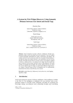 A System for Web Widget Discovery Using Semantic Distance
