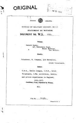 Gerald Doyle - Bureau of Military History