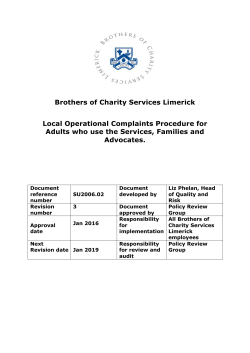 Brothers of Charity Services Limerick Local Operational Complaints