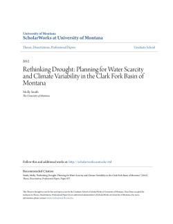 Planning for Water Scarcity and Climate Variability in the Clark Fork