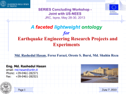 A faceted lightweight ontology for Earthquake Engineering