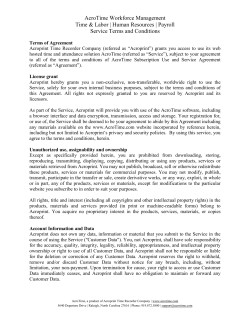 Service Terms and Conditions