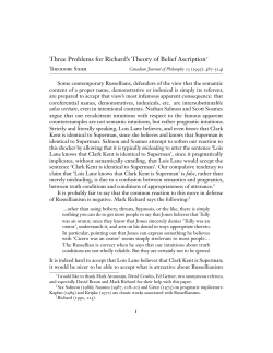 Three Problems for Richard`s Theory of Belief Ascription