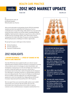 Health Care - MCO Market Update