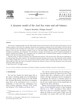 A dynamic model of the Aral Sea water and salt balance