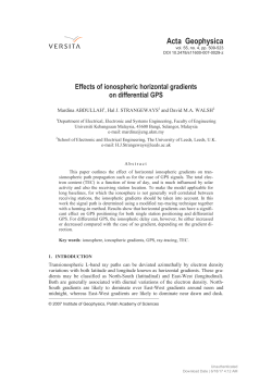 Effects of ionospheric horizontal gradients on differential GPS