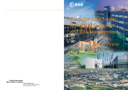 ESA Inter-Directorate Reform of Corporate and Risk Management