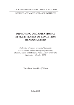 improving organisational effectiveness of coalition headquarters