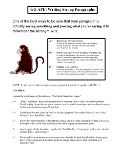 GO APE! Writing Strong Paragraphs