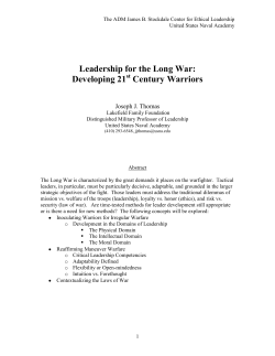 Leadership in the Long War
