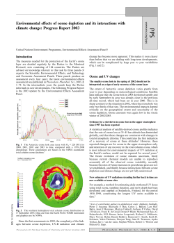 Environmental effects of ozone depletion and its interactions with