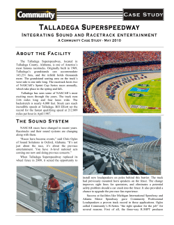 Talladega Superspeedway Case Study